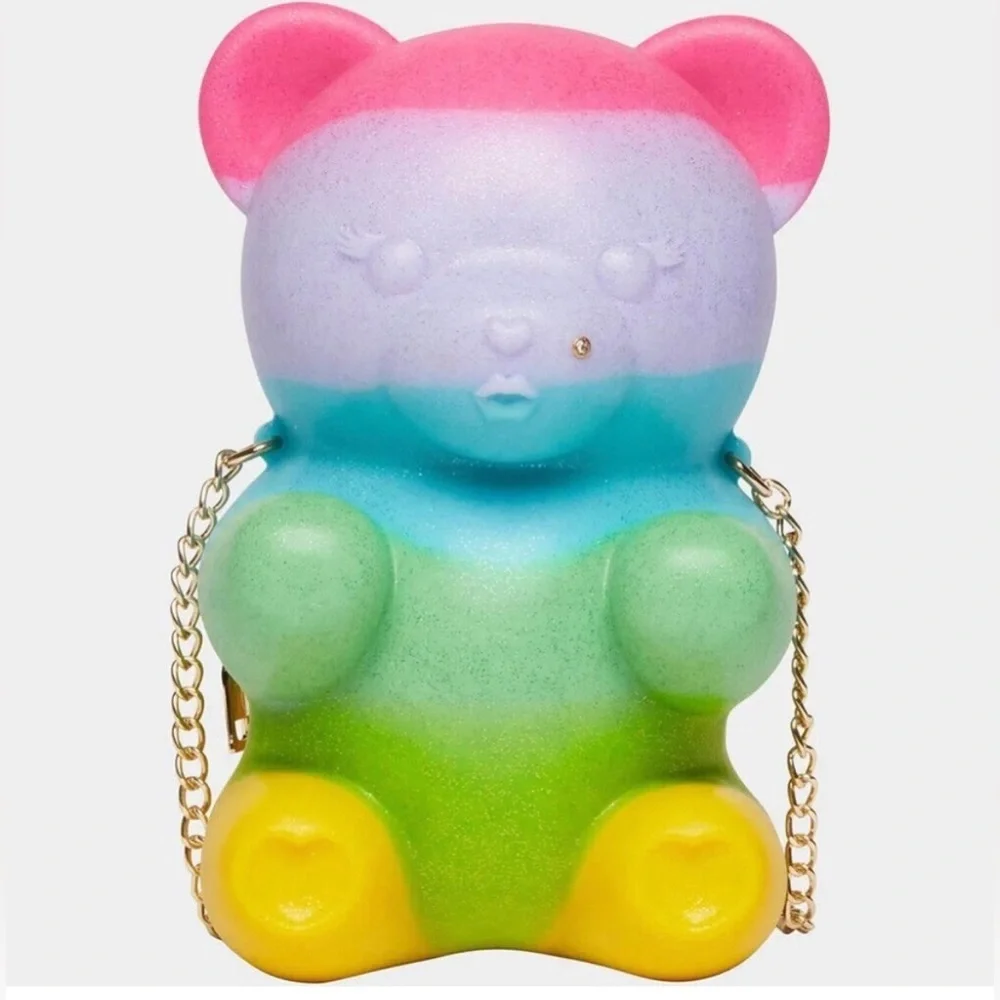 NWT Betsey Johnson- Necessity Crossbody bag. Rainbow Multi Silicone Gummy Bear